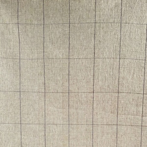 De La Cuona Prince of Wales tan plaid fabric remnant 1.6 YDS Bild 1