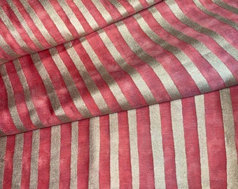 Fortuny one yard remnant Delphi Coccinella and Silvery Gold