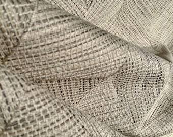 Schumacher Heceta embroidery natural upholstery fabric