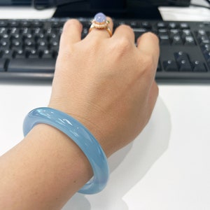 Beautiful Blue Chalcedony Bangle