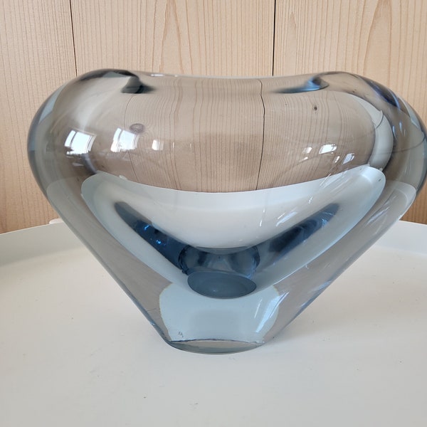 Holmegaard Heart shaped Vase - Per Lutken - Danish design - Heart - collectable - Aqua Colour