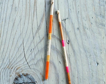 CROCHET NEEDLE Hand-dyed Pony Flair crochet needles, silky smooth lightweight crochet needles made of durable maple