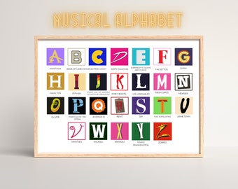 Musical Theatre Alphabet Art Digital Print