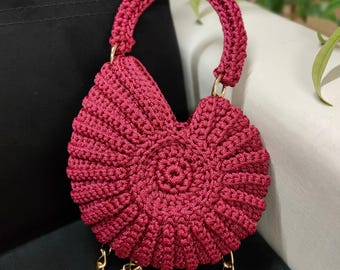 Crochet Seashell Bag Pattern – Nautilus Purse, Summer Pouch (Video&PDF Download)