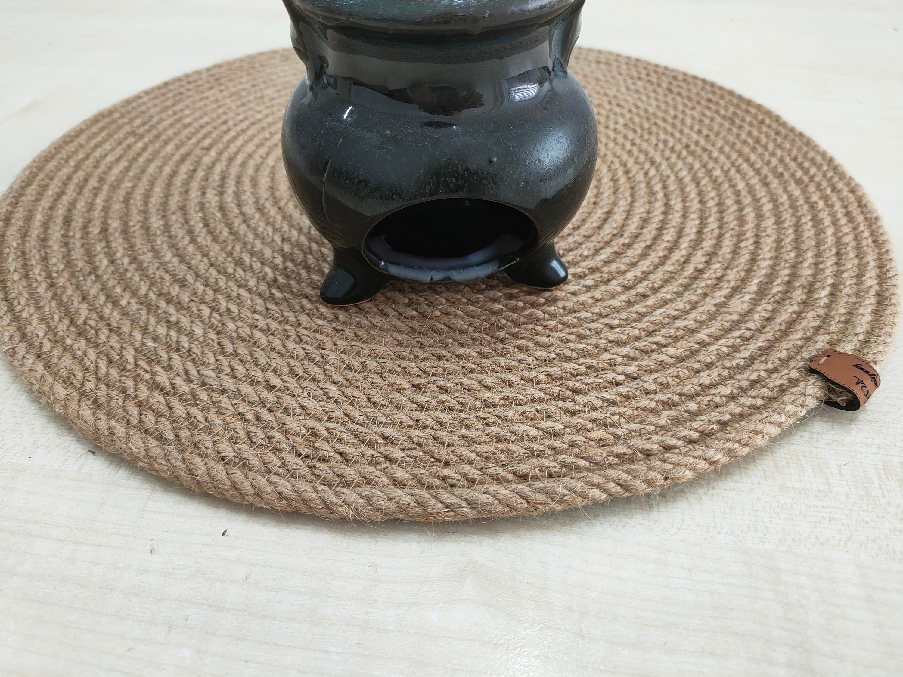 Jute Round Placemats Set, Placemats Set of 2, 4, 6, Natural Placemats