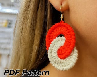 DIY Crochet Earrings Pattern: Beginner-Friendly Jewelry (PDF Pattern), Valentine's Day gift