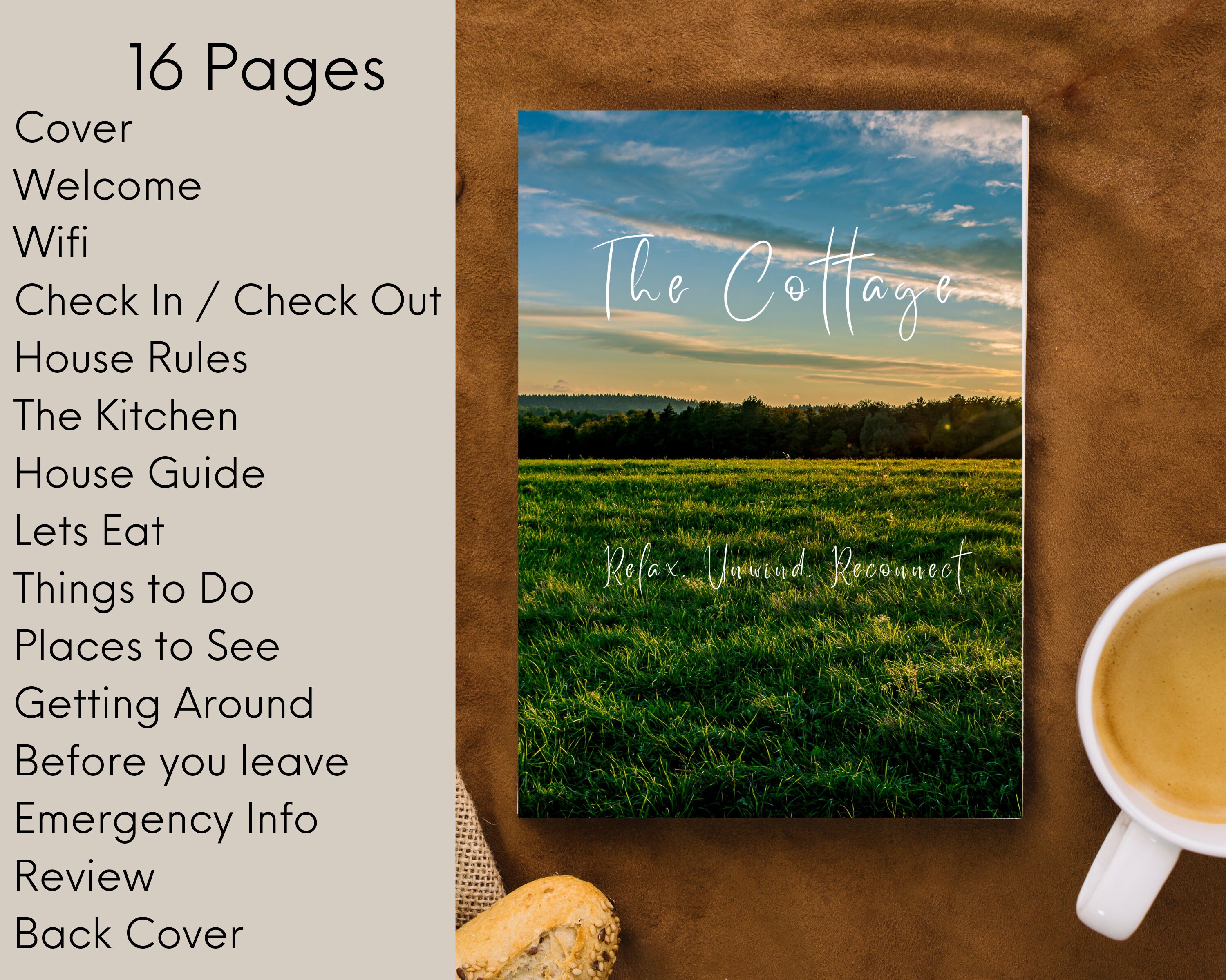 Airbnb Welcome Book Template Cottage, Canva Template, Vacation Rental ...