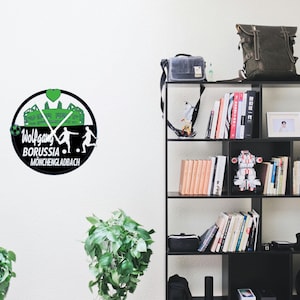 Vinyl - Mönchengladbach - Wall Clock Table Clock Football Fan Article Club Love Gift Football Fan in the Club Colors 2 or 3 Colors