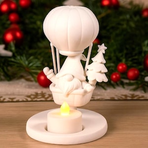 Christmas Gnome Tealight Gnome Dwarf - Gnome Figurine - 3D PLA | Advent Decoration | Christmas | Gnome Gift | Decoration - Own Design