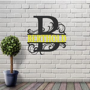 Nombre Monograma Placa de identificación personalizada Letra Número de casa Número de casa con nombre Resistente a la intemperie Moderno Atemporal NUEVO Letrero de puerta con número de casa