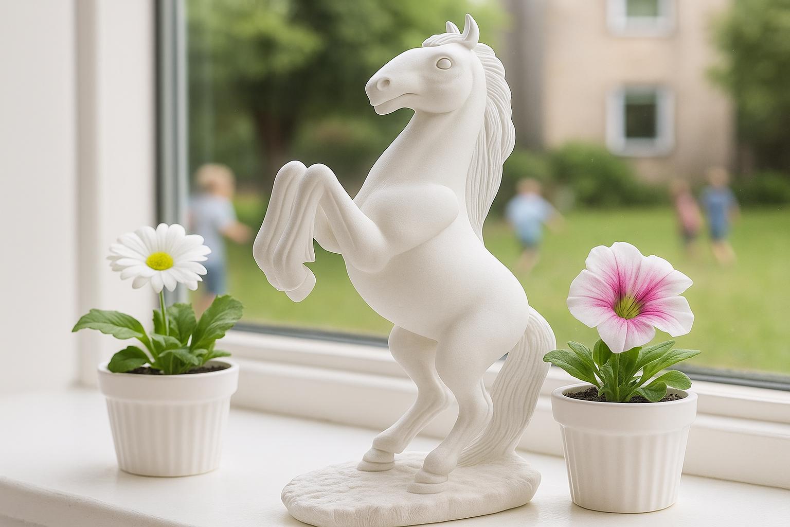 Déco Cheval De Trait – Crinière Rouge, Blanche, Bleue, Queue Et Fleurs, Lot