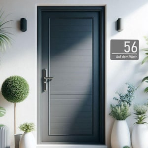 House Number Modern Personalized House Number Sign Vinyl PLA Large Weatherproof 4 mm House Number 2-Color Street Sign Mailbox House Wall