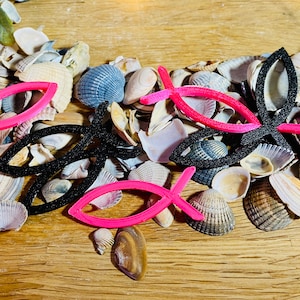 Scatter decoration Ichthys - fish, baptism, confirmation, decoration, for crafting, as a gift for wedding, birthday, Easter, Christmas