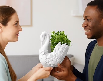 Swan Planter | Plant Pot | Buffet | Plant Gift | Houseplants | Office Plants | Decoration | Flower Pot | Candy | Swan Bowl | Birthday