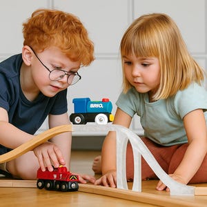 Steiler Hügel / Achterbahn für Brio, Thomas, IKEA, Hape & Co. | 3D-gedruckte Brücke für Holzeisenbahn | Perfektes Geschenk zu Weihnachten