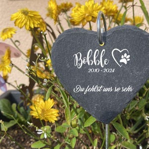 Gedenktafel für Hund Katze Haustier Schiefer Grabstein Grabplatte Trauerplatte Schiefertafel personalisiert Grabstein Verschieden Größen A99