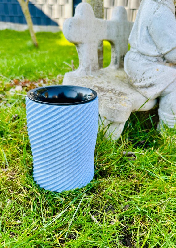 Vase Übervase Grabvase Schönes Design - Grabschmuck Steckvase Friedhofsvase versch. Farben - Bodenvase Urnengrab Versenkbar mit Stab V01