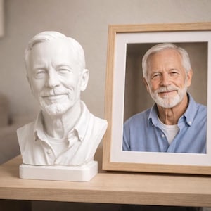 3D Büste vom Foto – Personalisierte Skulptur – Individuelles Geschenk – Einzigartige Deko – Andenken – Kunstfigur Home Decor Erinnerung