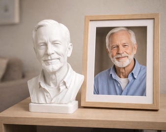 3D Büste vom Foto – Personalisierte Skulptur – Individuelles Geschenk – Einzigartige Deko – Andenken – Kunstfigur Home Decor Erinnerung