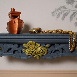 Baroque Floral Pattern Shelf Living Room Wall Shelf Vintage Hanging Console Ornament Country House Hanging Shelf Shelf Board Jewelry - Digital Download STL