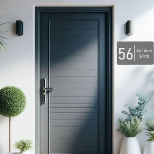 House Number Modern Personalized House Number Sign Vinyl PLA Large Weatherproof 4 mm House Number 2-Color Street Sign Mailbox House Wall