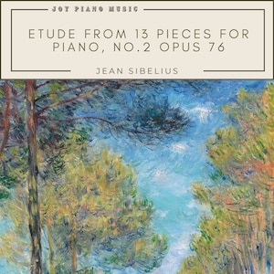 Piano Sheet Music Download  [Etude from 13 Pieces for Piano Op.76 No.2 by Jean Sibelius]