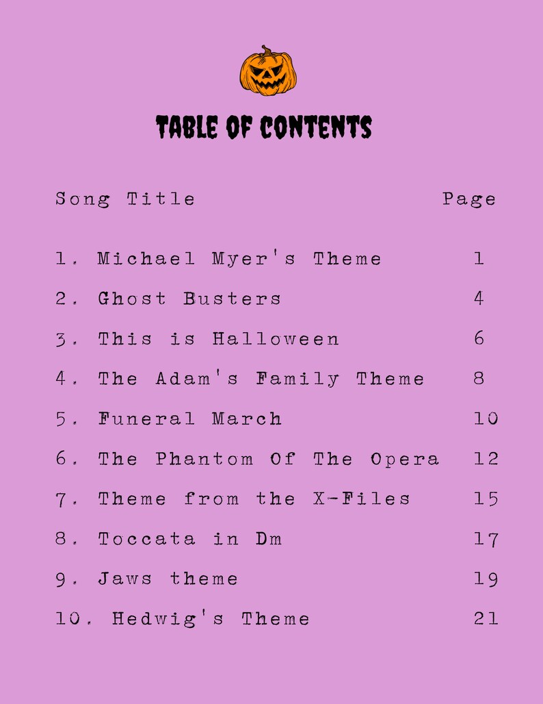 Easy Halloween Piano Songs