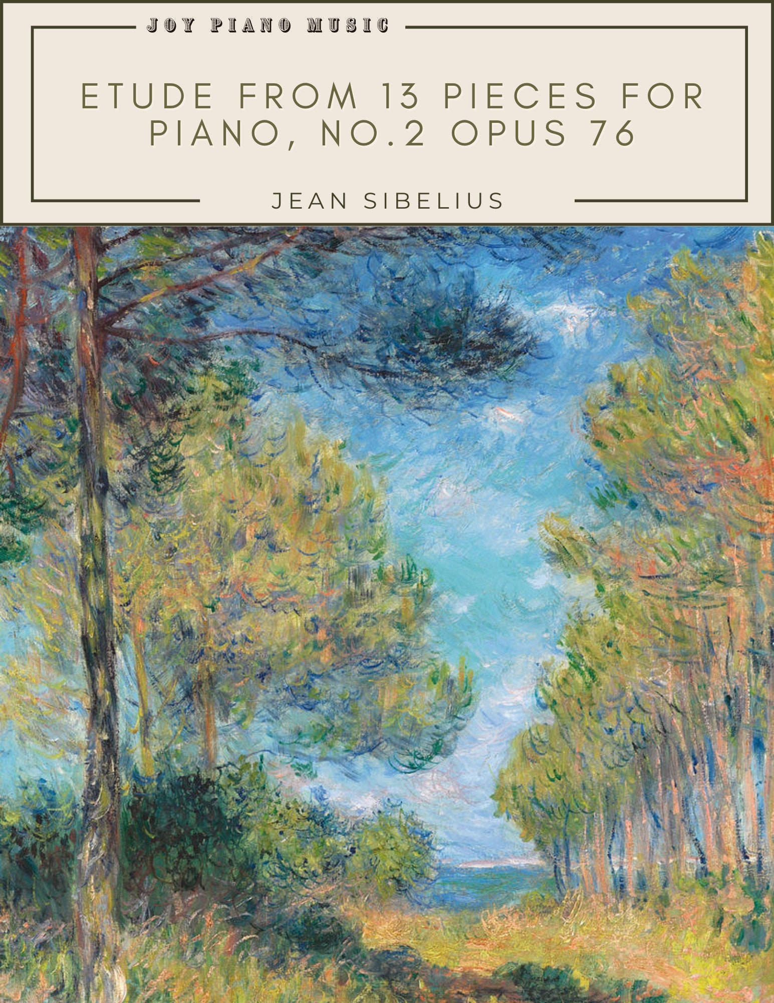 Sibelius Etude for Piano, Op. 76 No. 2 (sheet Music Download) - Etsy