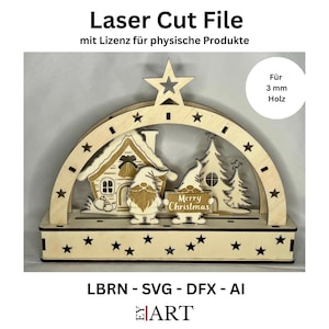 Laser Cut File Lichterbogen / Schwibbogen klein 28cm lang 3mm