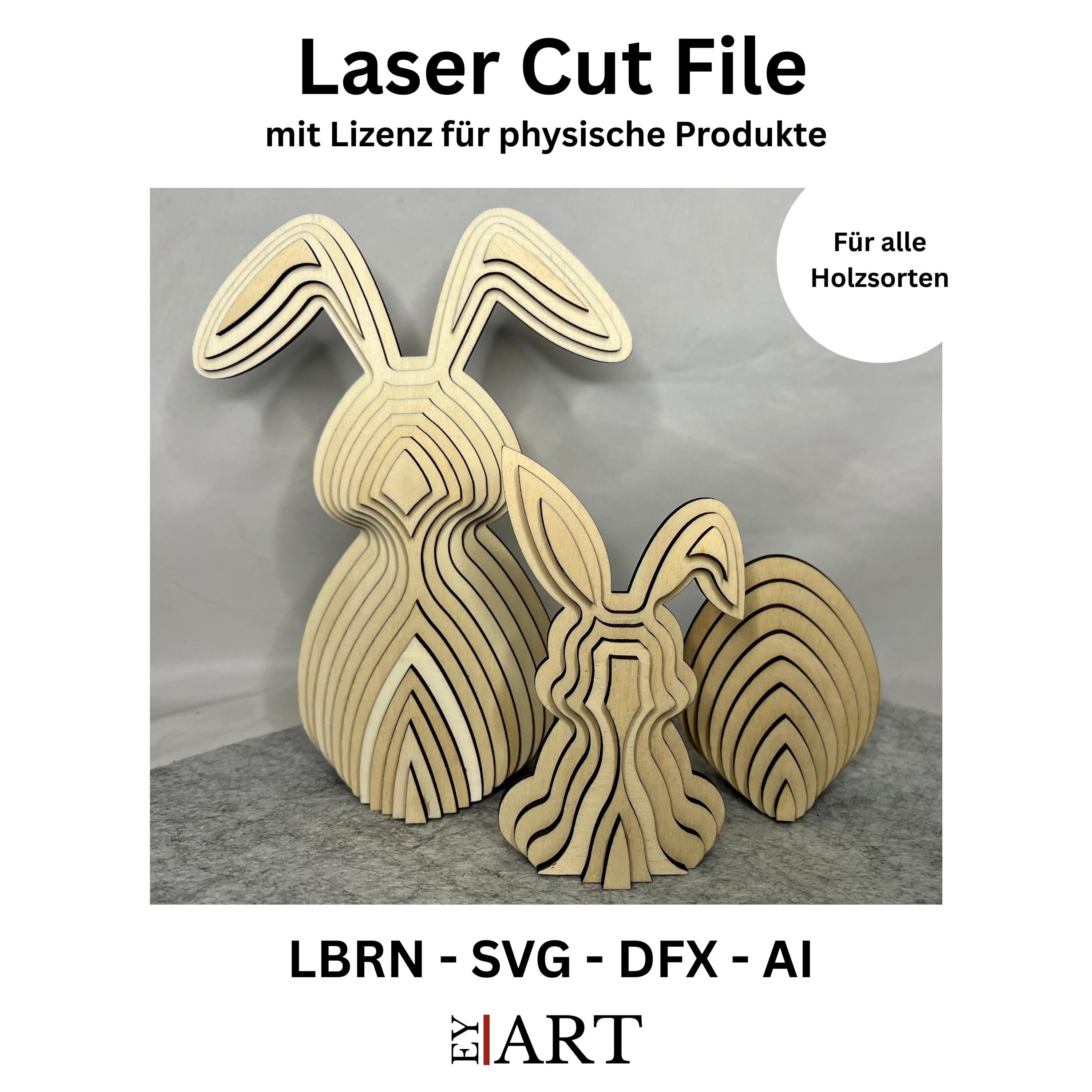Laser Cut File Easter Bunny Layer 3D Set Easter Decoration Easter Bunny ...