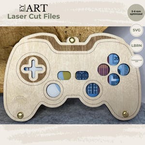 Laser Cut File Game Controller | Holz Deko Gamer Geschenk | Vorlage für Laser | Wunscherfüller Geldkarte