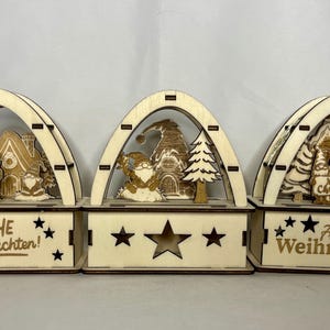 Laser Cut File Mini Light Arches Set 3 mm