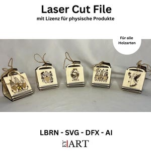 Laser Cut File Rocher Packaging Christmas – Ferrero Rocher Gift Box with Elf & Angel Motifs – Mini Wooden Gift Box