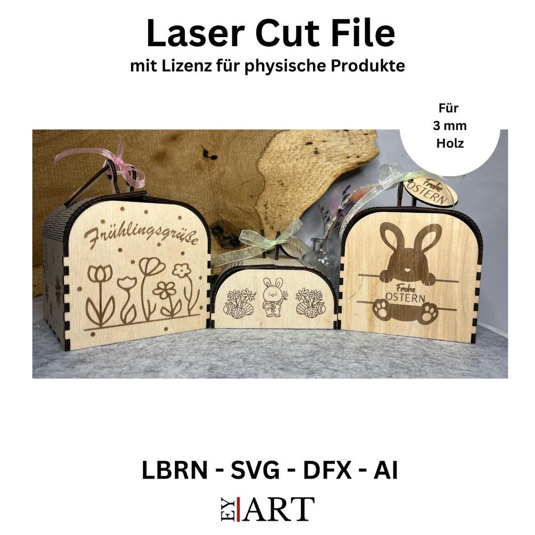 Laser Cut File Easter Box SVG Easter Gift Box Laser File for 3 Mm ...
