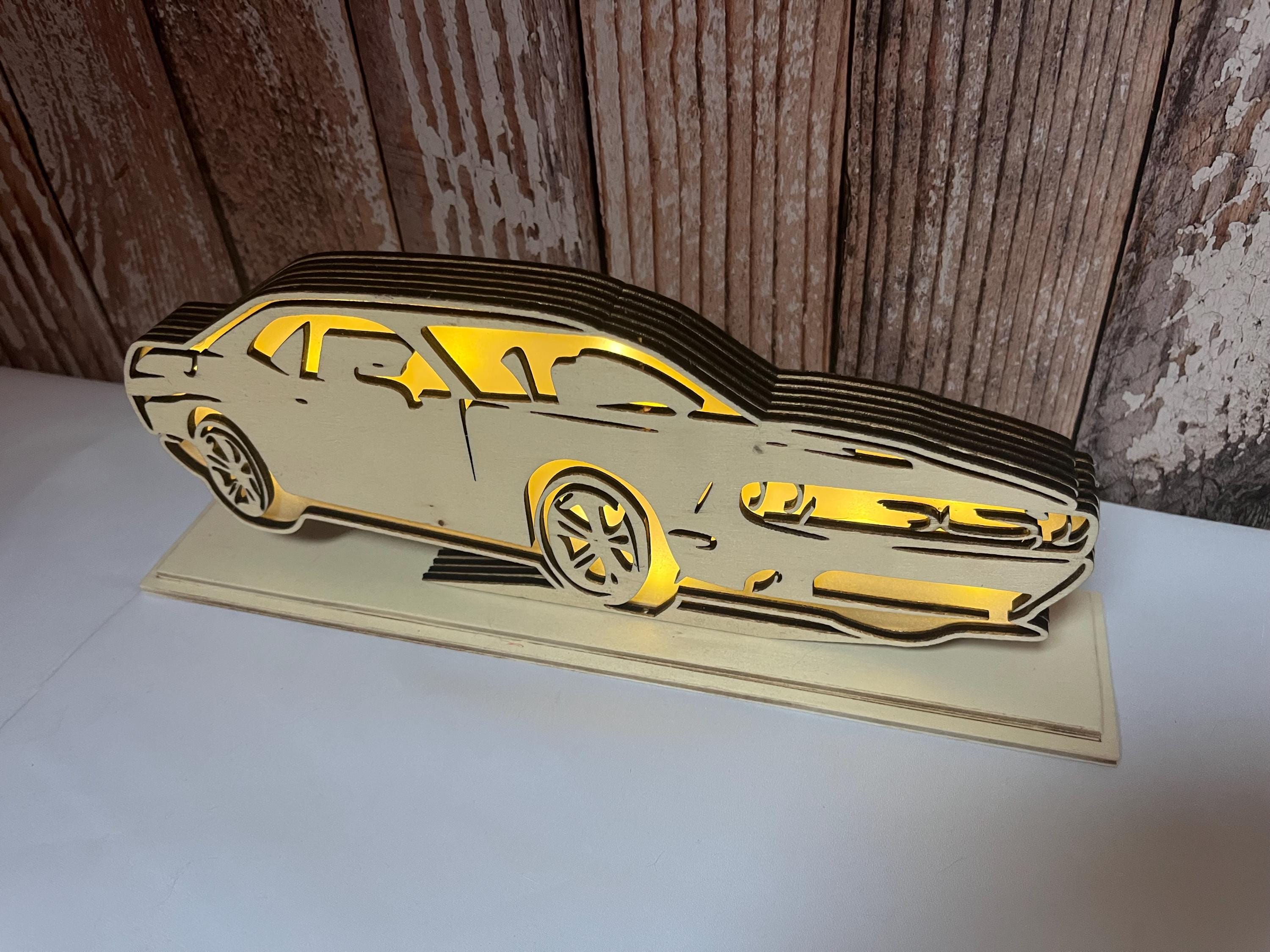 Muscle Cars Led Muscle Car LED Lamp Laser Cut File SVG, Classic American Car Light ...