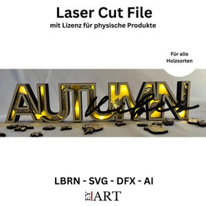 Laser Cut File Autumn Lamp Multi Layer Fall Decoration