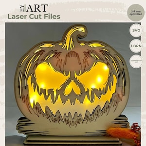 Laserfil Halloween pumpa kuslig dekoration laserskuren fil Halloween dekoration SVG