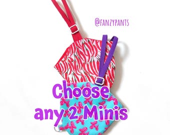 Pack de dos pantalones minipigeon, pañales para pájaros, traje de vuelo hecho a mano: elige entre más de 50 estampados