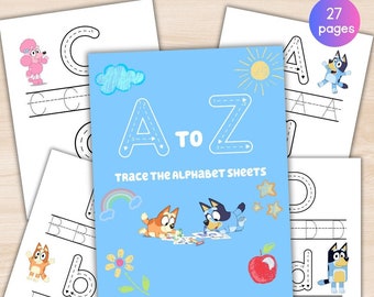 Alphabet Tracing Worksheets A-Z / ABC Tracing Workbook /Handwriting Letters Tracing /Printable Preschool & Kinder Worksheets /Alphabet Trace