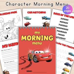 Basic Morning Menu Homeschool, Preschool Morning Menu, Toddler Morning Basket, Charlotte Mason Homeschool Morning Basket, Kindergarten Menu