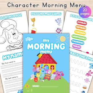 Basic Morning Menu Homeschool, Preschool Morning Menu, Toddler Morning Basket, Charlotte Mason Homeschool Morning Basket, Kindergarten Menu