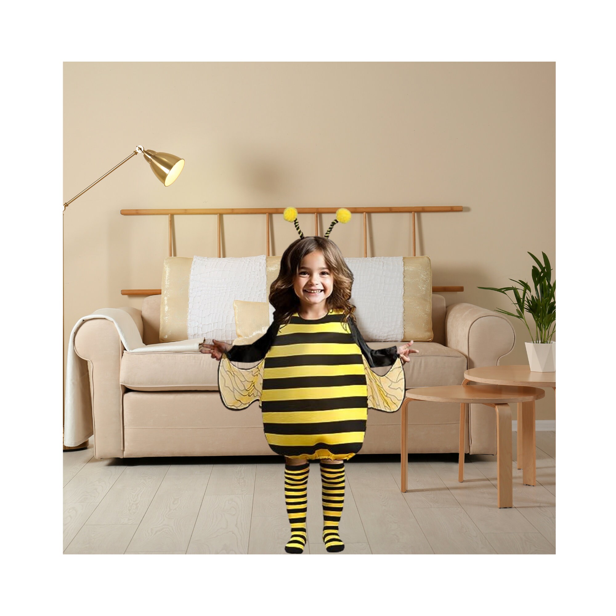 Funcredible Bumble Bee Costume Accessories | Bee Wings and Bee Antenna  Headband with Bee Glasses | Honey Bee Costumes | Halloween Bumblebee  Cosplay