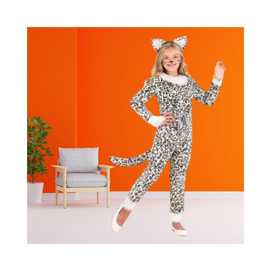 Halloween Girl's Snow Leopard Costume Etsy