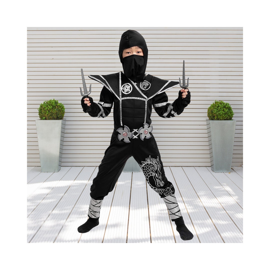 Halloween Kid's Silver Ninja Costume Etsy