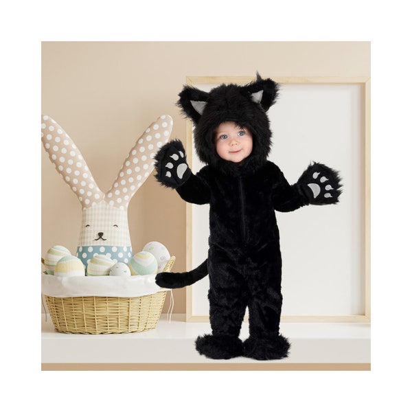Kids Black Cat Halloween Costume Etsy