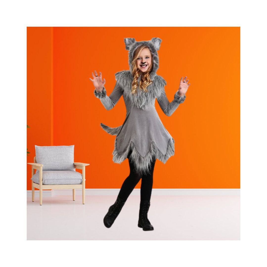 Halloween Wolf Costume for Girls Etsy