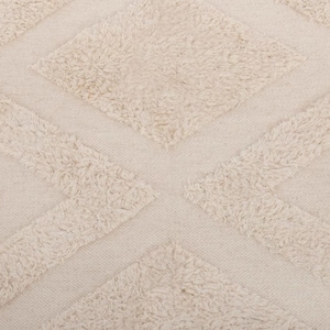 Moroccan Boho Rug Ivory White Wool Natural Hand Made, Customize in Any ...