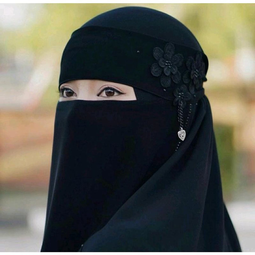 Flower Niqab-niqab Veil Bandana-niqab Yemen-khimar Niqab Veil-islamic ...