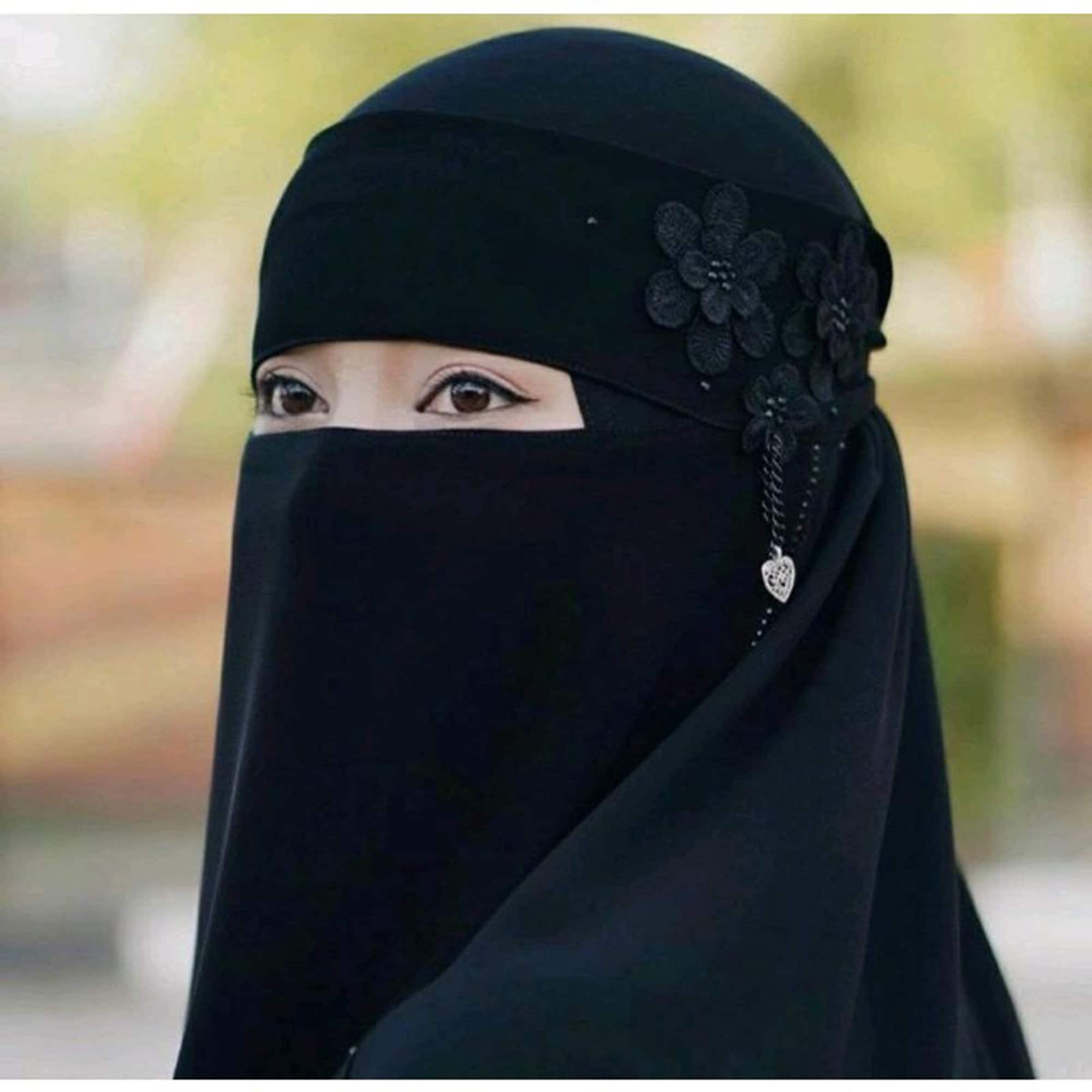 Flower Niqabniqab Veil Bandananiqab Yemenkhimar Niqab Veilislamic