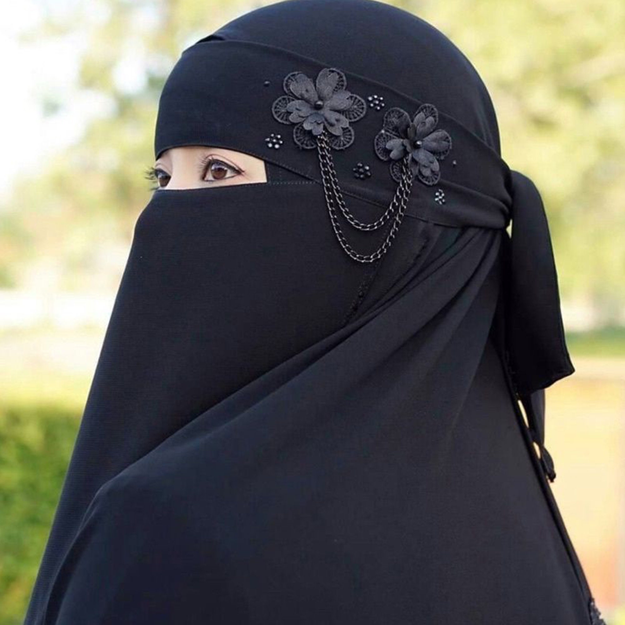 Flower Niqabniqab Veil Bandananiqab Yemenkhimar Niqab Veilislamic
